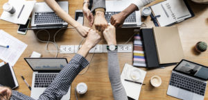 Colleagues Giving A Fist Bump