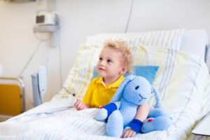 Little Boy In Hospital Room